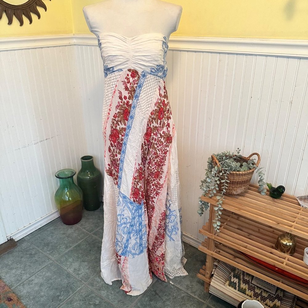 Free People Gianna Patchwork Jumpsuit | Size 12